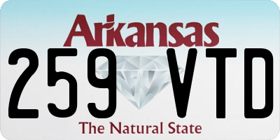 AR license plate 259VTD