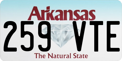 AR license plate 259VTE