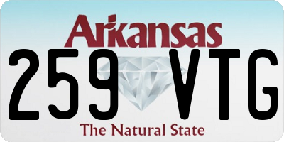 AR license plate 259VTG