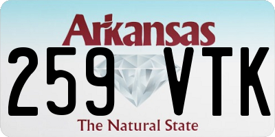 AR license plate 259VTK