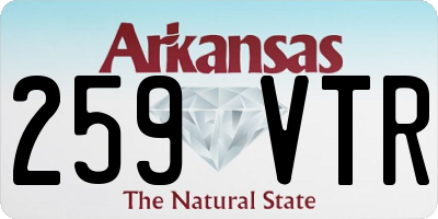 AR license plate 259VTR