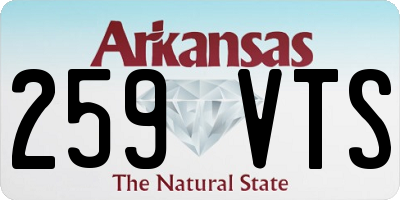 AR license plate 259VTS
