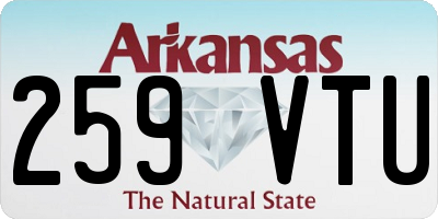 AR license plate 259VTU