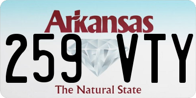 AR license plate 259VTY