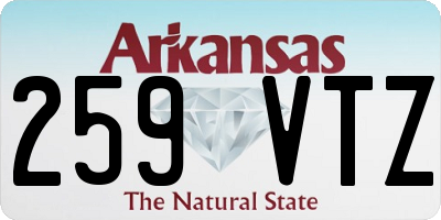 AR license plate 259VTZ