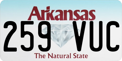 AR license plate 259VUC