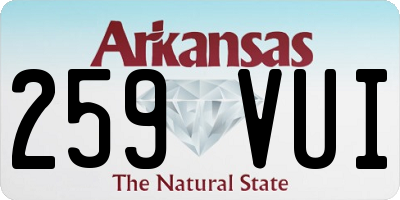 AR license plate 259VUI