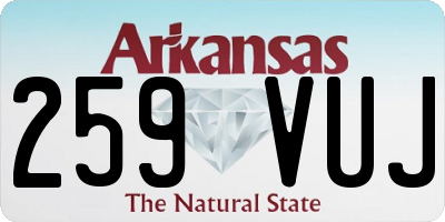 AR license plate 259VUJ