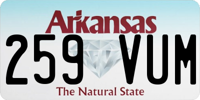 AR license plate 259VUM