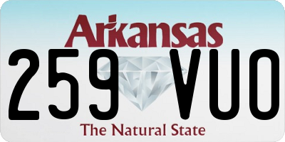 AR license plate 259VUO