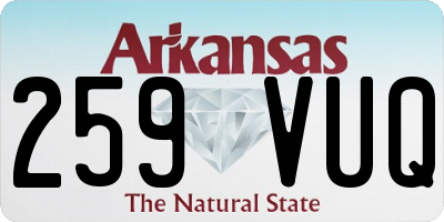 AR license plate 259VUQ