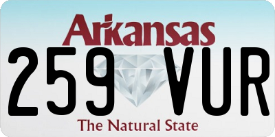 AR license plate 259VUR
