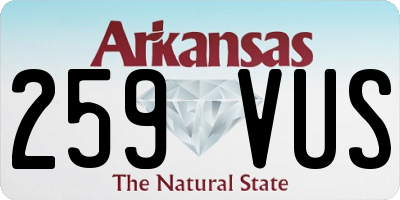 AR license plate 259VUS