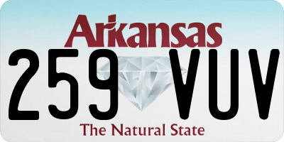 AR license plate 259VUV