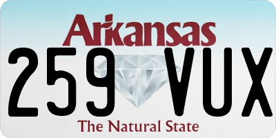 AR license plate 259VUX