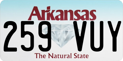 AR license plate 259VUY