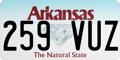 AR license plate 259VUZ