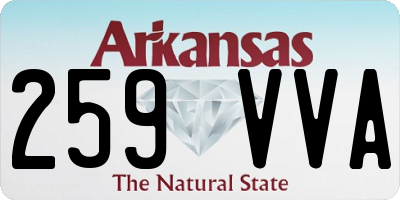 AR license plate 259VVA
