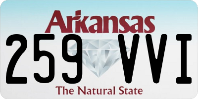 AR license plate 259VVI