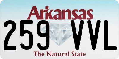 AR license plate 259VVL