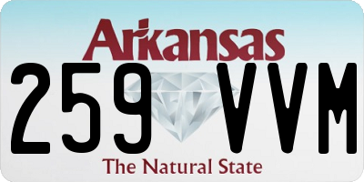 AR license plate 259VVM