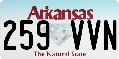 AR license plate 259VVN