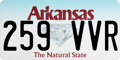 AR license plate 259VVR