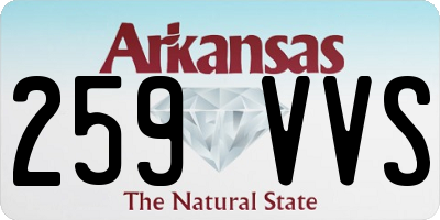 AR license plate 259VVS