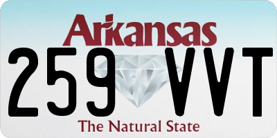 AR license plate 259VVT