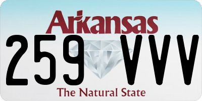 AR license plate 259VVV