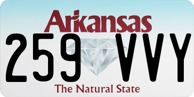 AR license plate 259VVY