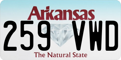 AR license plate 259VWD