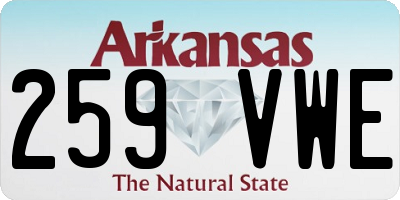 AR license plate 259VWE
