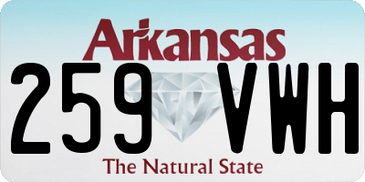 AR license plate 259VWH