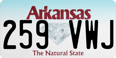 AR license plate 259VWJ