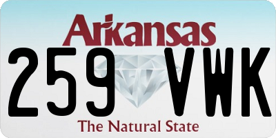 AR license plate 259VWK