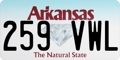 AR license plate 259VWL