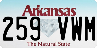 AR license plate 259VWM