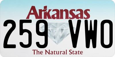 AR license plate 259VWO