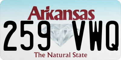AR license plate 259VWQ