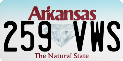 AR license plate 259VWS