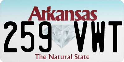 AR license plate 259VWT