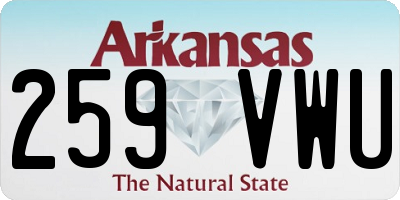 AR license plate 259VWU