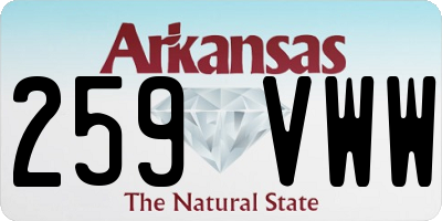 AR license plate 259VWW