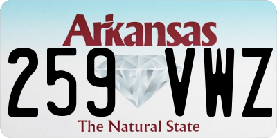 AR license plate 259VWZ