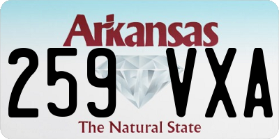 AR license plate 259VXA