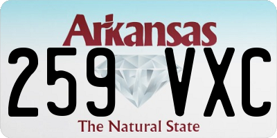 AR license plate 259VXC