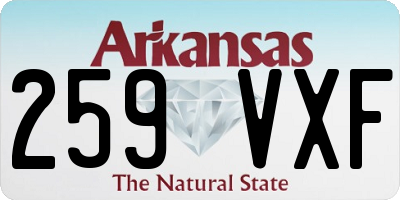 AR license plate 259VXF