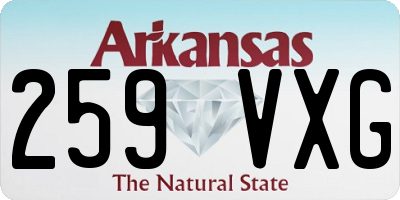 AR license plate 259VXG