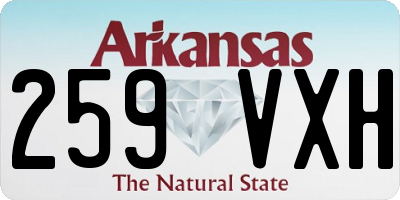 AR license plate 259VXH